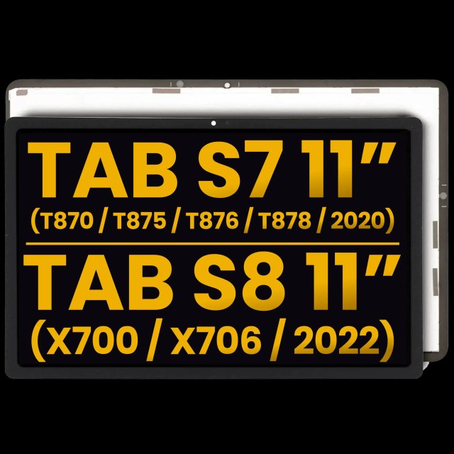 Display LCD completo senza Frame per Samsung Galaxy Tab S7 11" (2020) (T870 / T875 / T876 / T878) / Tab S8 11" (2022) (X700 / X706) (Refurbished) (tutti i colori)