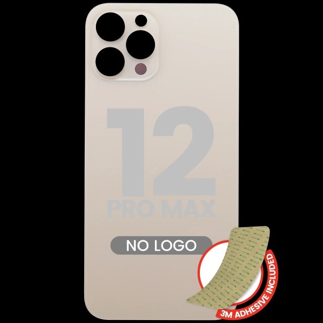Vetro posteriore con 3M adesivo per iPhone 12 Pro Max (No Logo / Large Camera Hole) (Oro)