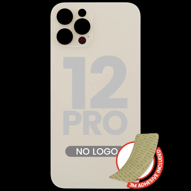 Vetro posteriore con 3M adesivo per iPhone 12 Pro (No Logo / Large Camera Hole) (Oro)