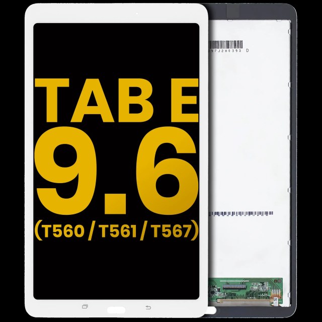 Display LCD completo senza Frame per Samsung Galaxy Tab E 9.6" (T560 / T561 / T567) (2015) (Refurbished) (Bianco)