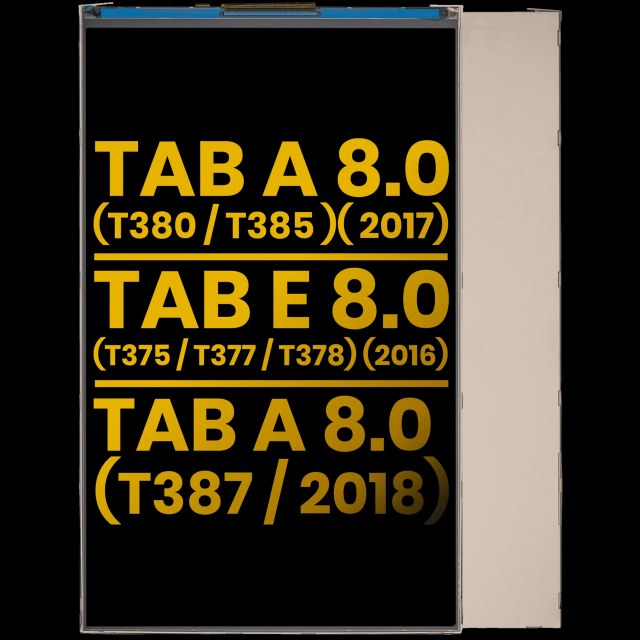 LCD Only per Samsung Galaxy Tab A 8.0" (2017) (T380 / T385) / Tab A 8.0" (2018) (T387) / Tab E 8.0" (2016) (T375 / T377 / T378) (Refurbished)