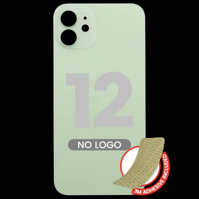 Vetro posteriore con 3M adesivo per iPhone 12 (No Logo / Large Camera Hole) (Verde)