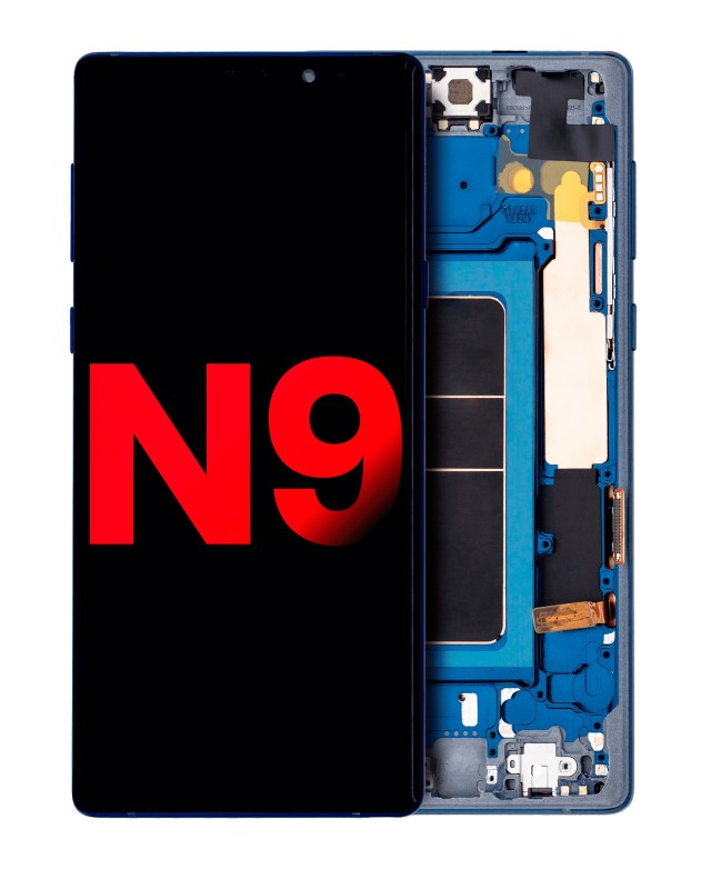 Display OLED completo con Frame per Samsung Galaxy Note 9 (Ocean Blu)