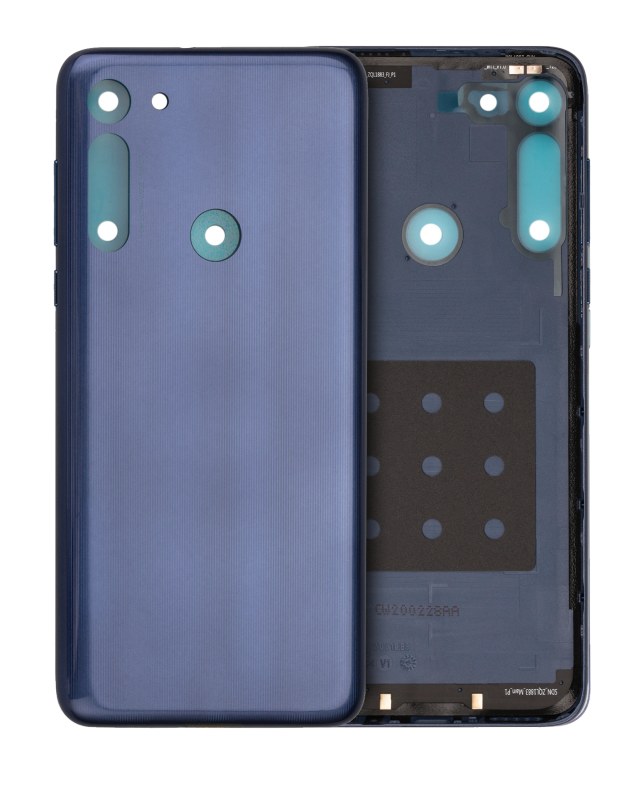 vetro cover posteriore per Motorola Moto G8 (XT2045-1 / 2020) / G Fast (XT2045-3 / 2020) (Neon Blu)
