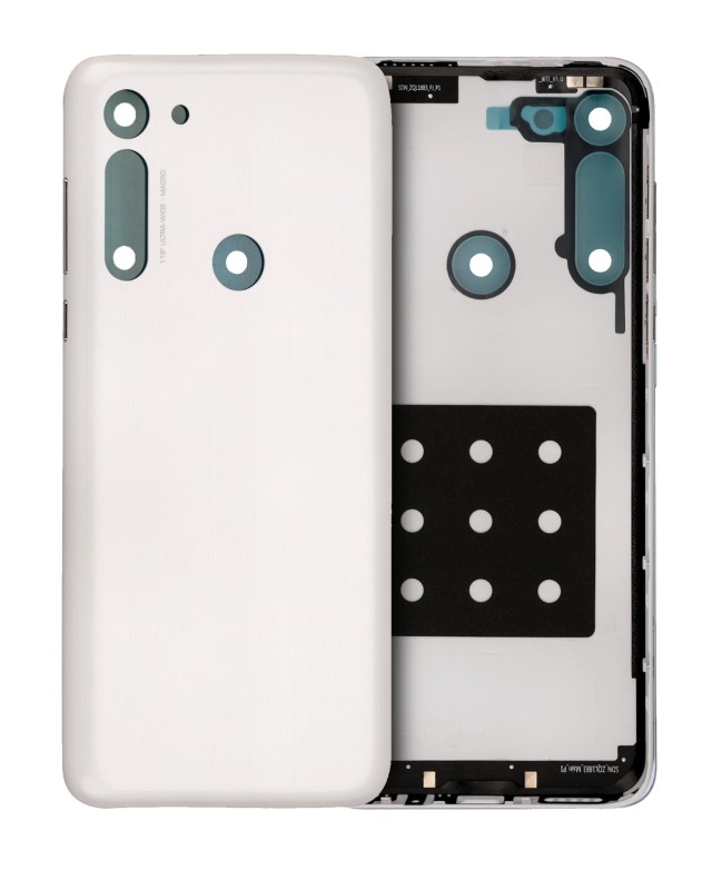 vetro cover posteriore per Motorola Moto G8 (XT2045-1 / 2020) (Bianco Prism)