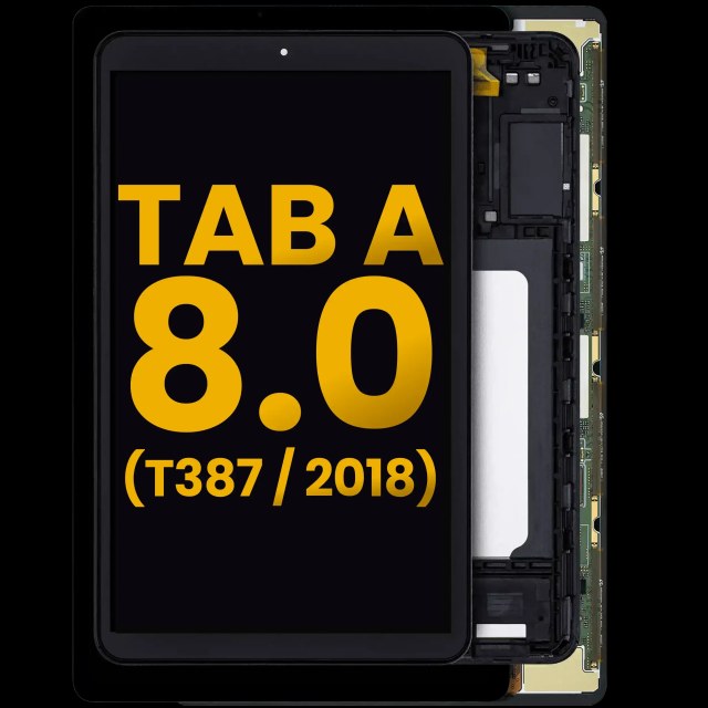 Display LCD completo con Frame per Samsung Galaxy Tab A 8.0" (T387) (2018) (Refurbished) (Nero)
