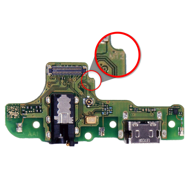 Connettore di ricarica con scheda per Samsung Galaxy A20s (A207F / 2019) (M12) (International Version)