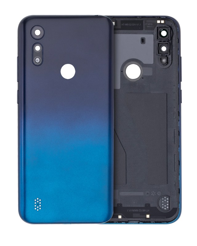 vetro cover posteriore per Motorola Moto E6S (XT2053 / 2020) (Peacock Blu)