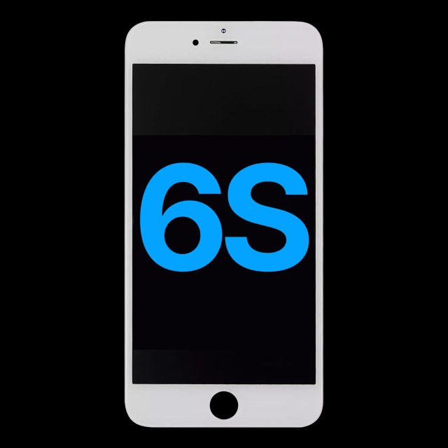 Display LCD completo con Steel Plate per iPhone 6S (Bianco)