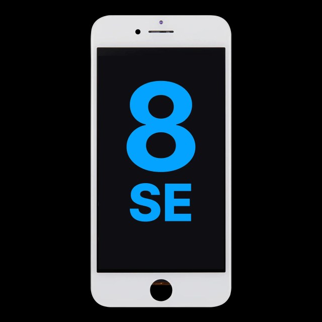 Display LCD completo con Steel Plate per iPhone 8 / SE (2020 / 2022) (Bianco)
