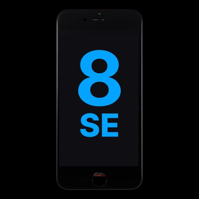 Display LCD completo con Steel Plate per iPhone 8 / SE (2020 / 2022) (Nero)