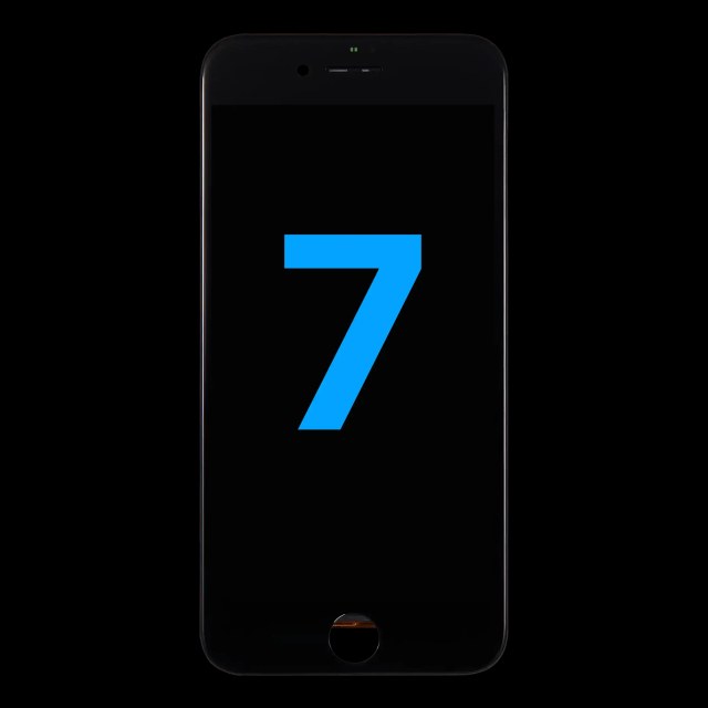 Display LCD completo con Steel Plate per iPhone 7 (Nero)