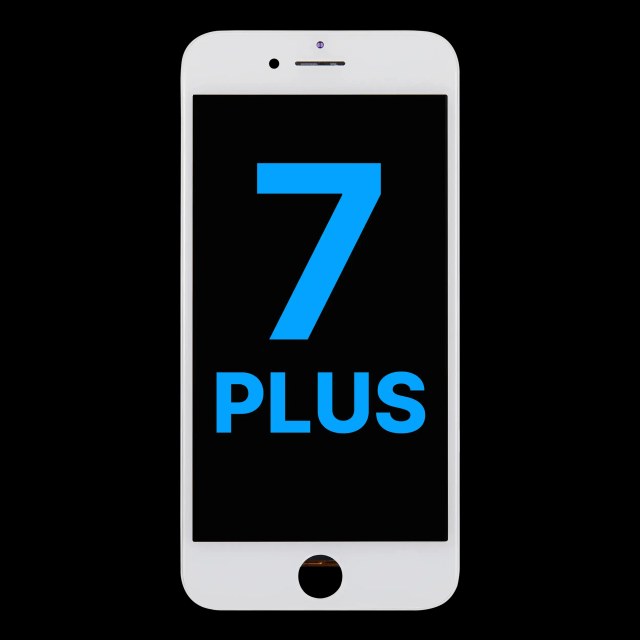 Display LCD completo con Steel Plate per iPhone 7 Plus (Bianco)