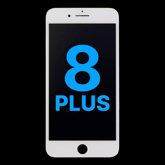 Display LCD completo con Steel Plate per iPhone 8 Plus (Bianco)