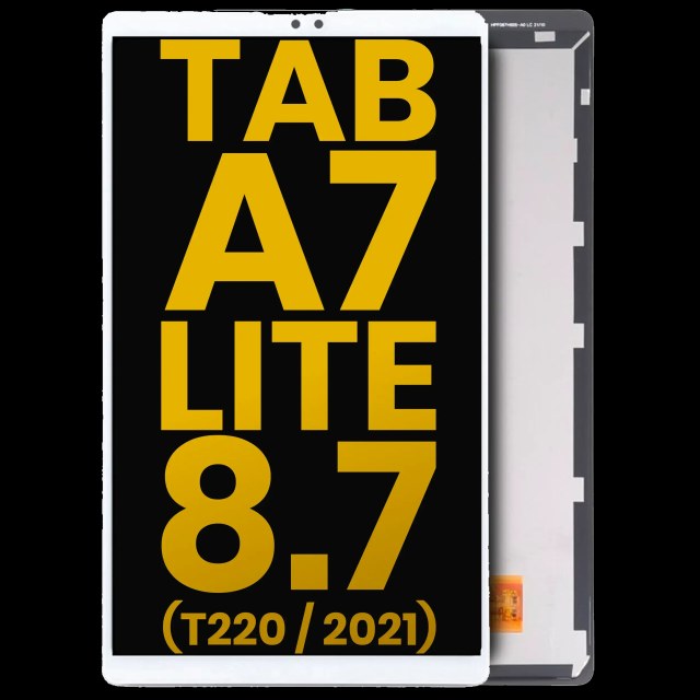 Display LCD completo senza Frame per Samsung Galaxy Tab A7 Lite 8.7" (2021) (T220) (WiFi Version) (Refurbished) (Bianco)