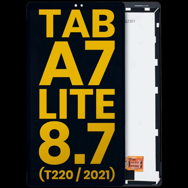 Display LCD completo senza Frame per Samsung Galaxy Tab A7 Lite 8.7" (2021) (T220) (WiFi Version) (Refurbished) (Nero)