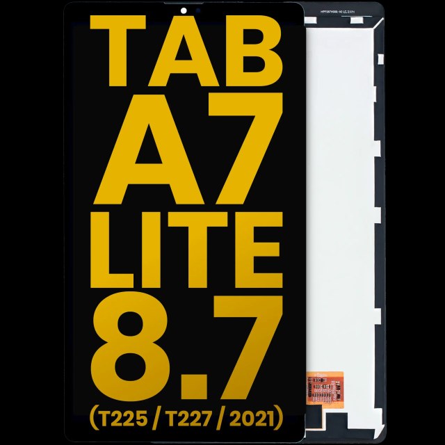 Display LCD completo senza Frame per Samsung Galaxy Tab A7 Lite 8.7" (2021) (T225 / T227) (Cellular Version) (Refurbished) (Nero)