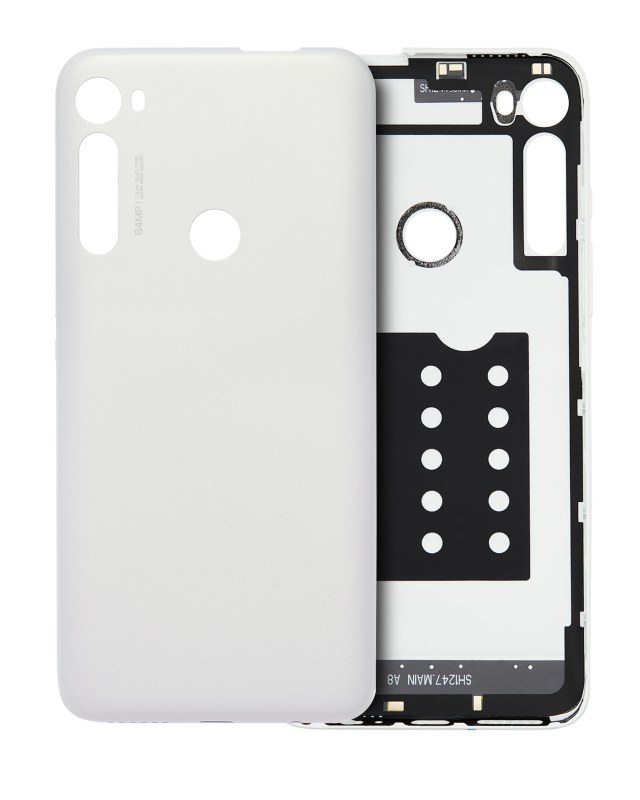 vetro cover posteriore per Motorola One Fusion Plus (XT2067 / 2020) (Bianco)