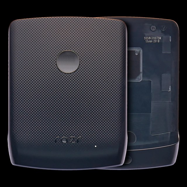 vetro cover posteriore per Motorola Razr (XT2000-1 / 2019) (Noir Nero)