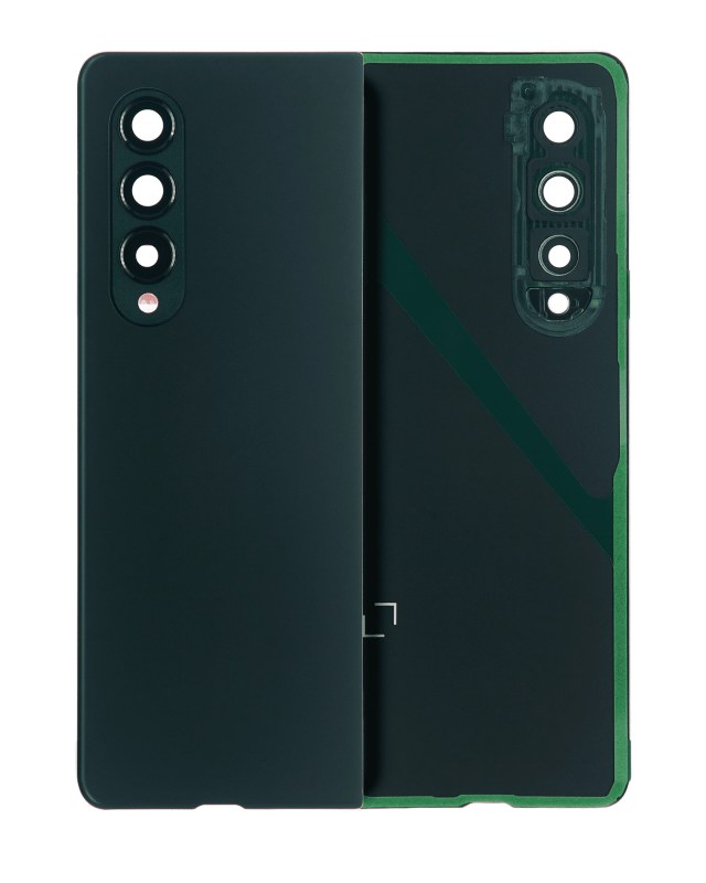 vetro cover posteriore con Vetro fotocamera per Samsung Galaxy Z Fold 3 5G (Premium) (Phantom Nero)