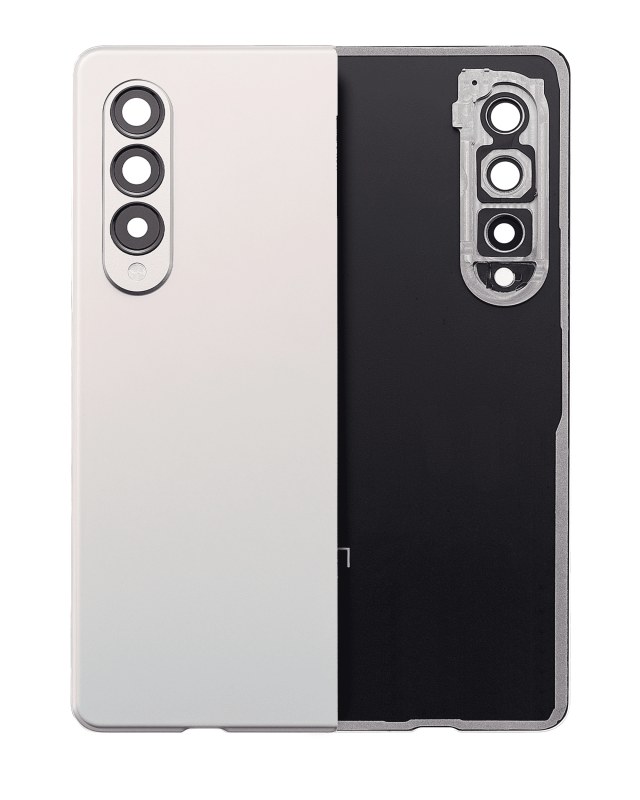 vetro cover posteriore con Vetro fotocamera per Samsung Galaxy Z Fold 3 5G (Premium) (Phantom Argento)