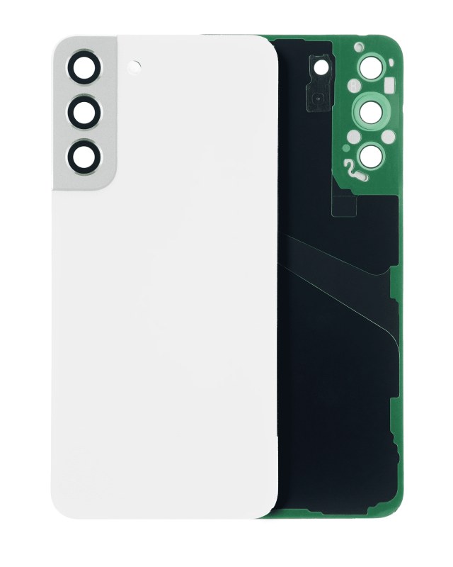 vetro cover posteriore con Vetro fotocamera per Samsung Galaxy S22 Plus 5G (No Logo) (Bianco)