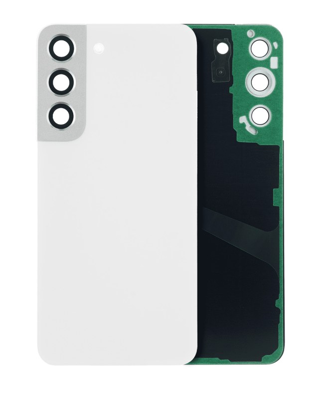 vetro cover posteriore con Vetro fotocamera per Samsung Galaxy S22 5G (No Logo) (Bianco)