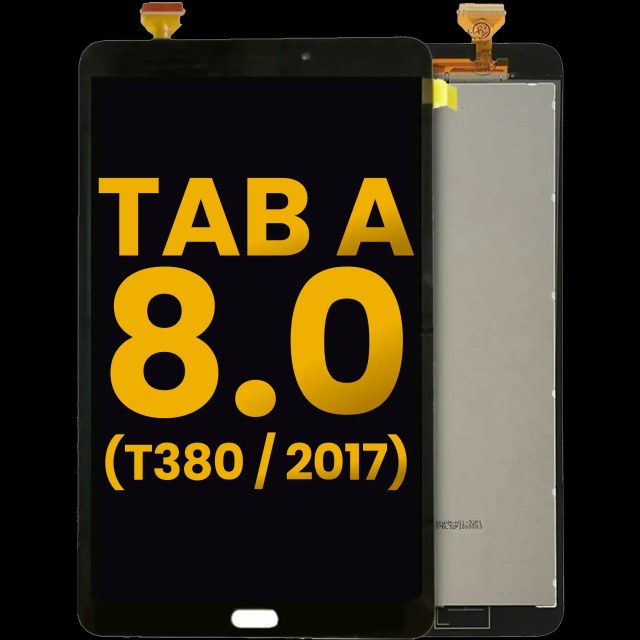 Display LCD completo senza Frame per Samsung Galaxy Tab A 8.0" (2017) (T380) (WiFi Version) (Refurbished) (Nero)