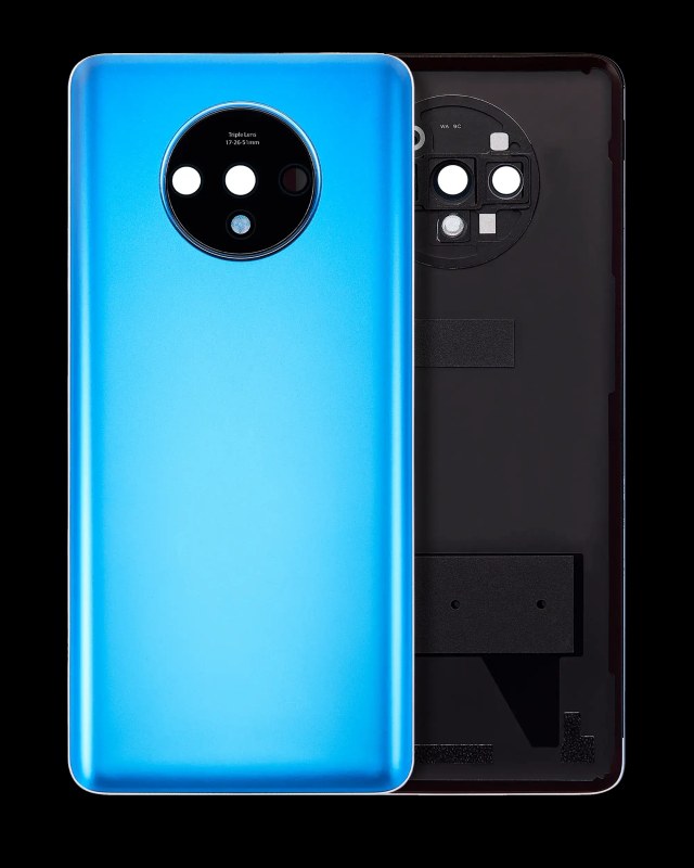 vetro cover posteriore per OnePlus 7T (Aftermarket Plus) (Glacier Blu)