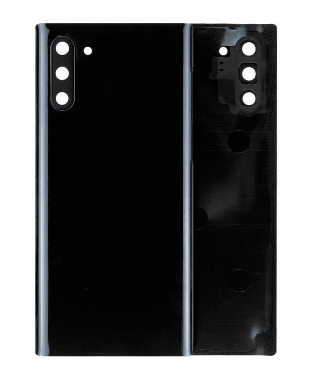 vetro cover posteriore con Vetro fotocamera per Samsung Galaxy Note 10 (Service Pack) (Aura Nero)