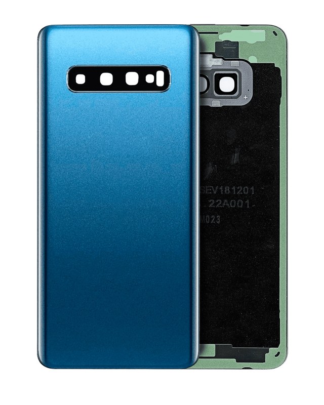 vetro cover posteriore con Vetro fotocamera per Samsung Galaxy S10 (Service Pack) (Prism Blu)
