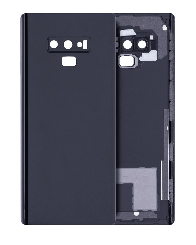 vetro cover posteriore con Vetro fotocamera per Samsung Galaxy Note 9 (Service Pack) (Mezzanotte Nero)