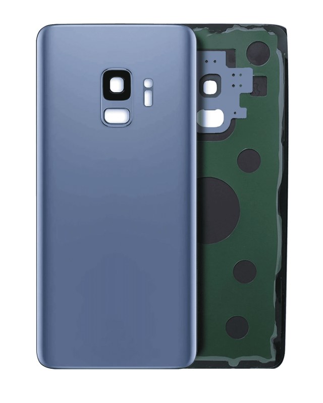 vetro cover posteriore con Vetro fotocamera per Samsung Galaxy S9 (Service Pack) (Coral Blu)