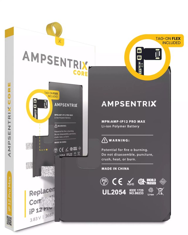 Batteria di ricambio Core con Universal Tag-On flat per iPhone 12 Pro Max (Spot Welding Required)