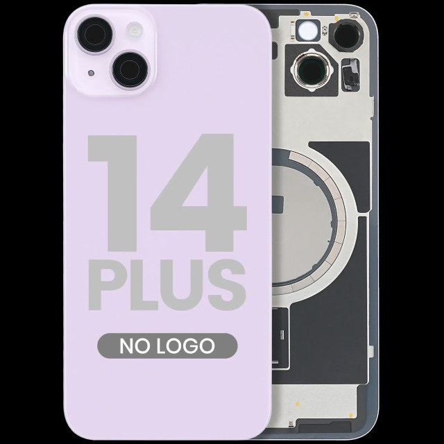 Vetro posteriore w/ magnete MagSafe per iPhone 14 Plus (Viola) (No Logo)