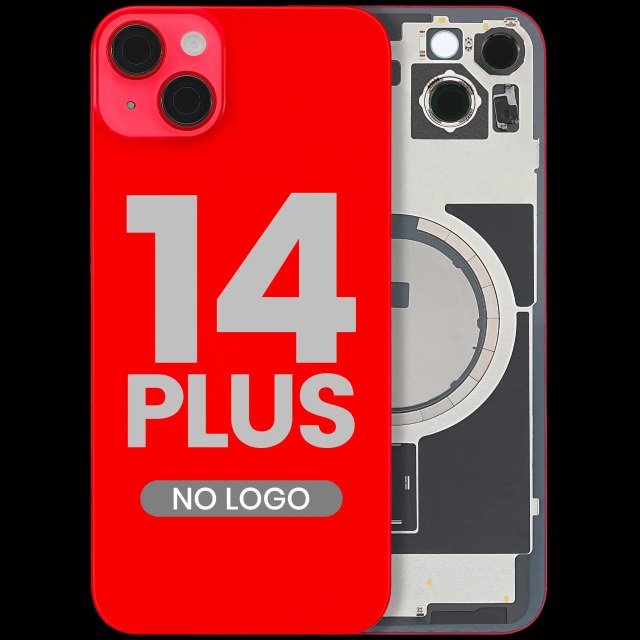 Vetro posteriore w/ magnete MagSafe per iPhone 14 Plus (Rosso) (No Logo)