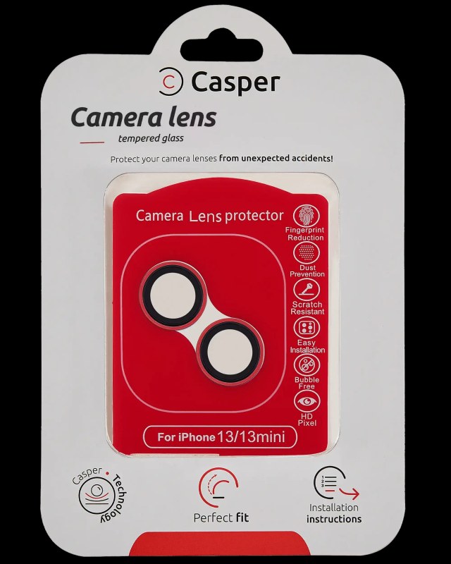 Vetro fotocamera Protector per iPhone 13 / 13 Mini (Rosso) (Trasparente)