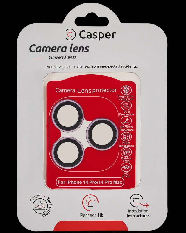 Vetro fotocamera Protector per iPhone 14 Pro / 14 Pro Max (Viola) (Trasparente)