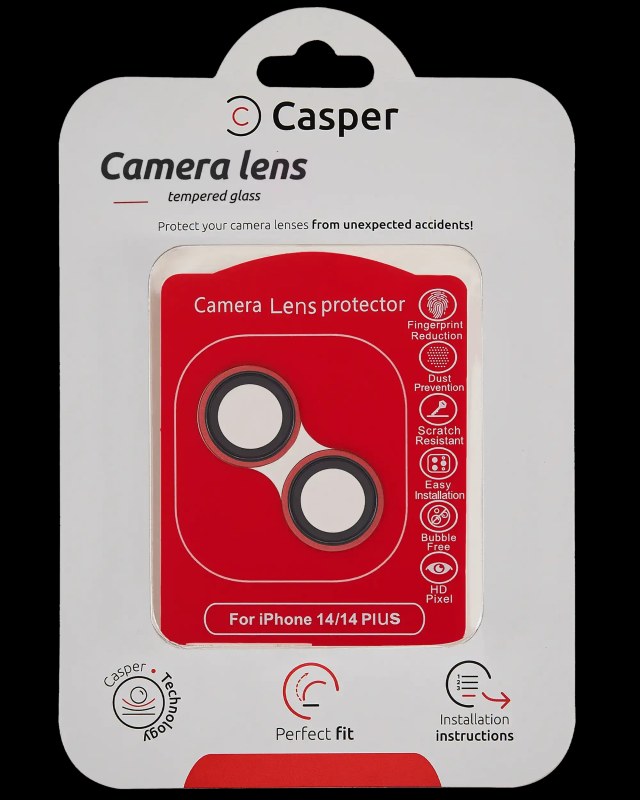 Vetro fotocamera Protector per iPhone 14 / 14 Plus (Rosso) (Trasparente)