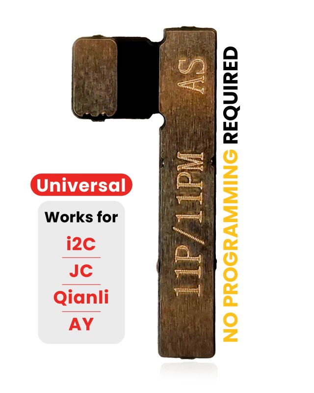 Pre-Programmed Universal Batteria Tag-On flat (Soldering Not Required) per iPhone 11 Pro / 11 Pro Max