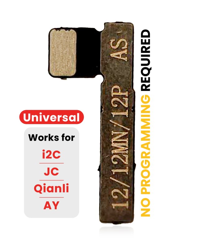 Pre-Programmed Universal Batteria Tag-On flat (Soldering Not Required) per iPhone 12 / 12 Mini / 12 Pro