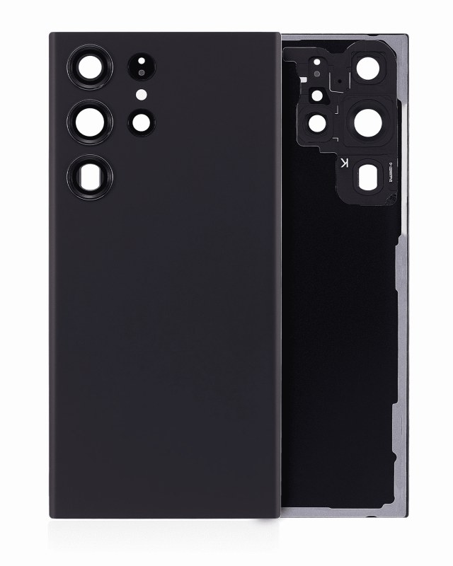 vetro cover posteriore con Vetro fotocamera per Samsung Galaxy S23 Ultra 5G (No Logo) (Phantom Nero)