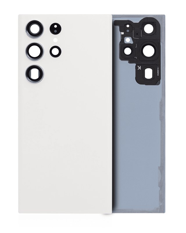 vetro cover posteriore con Vetro fotocamera per Samsung Galaxy S23 Ultra 5G (No Logo) (Cream)
