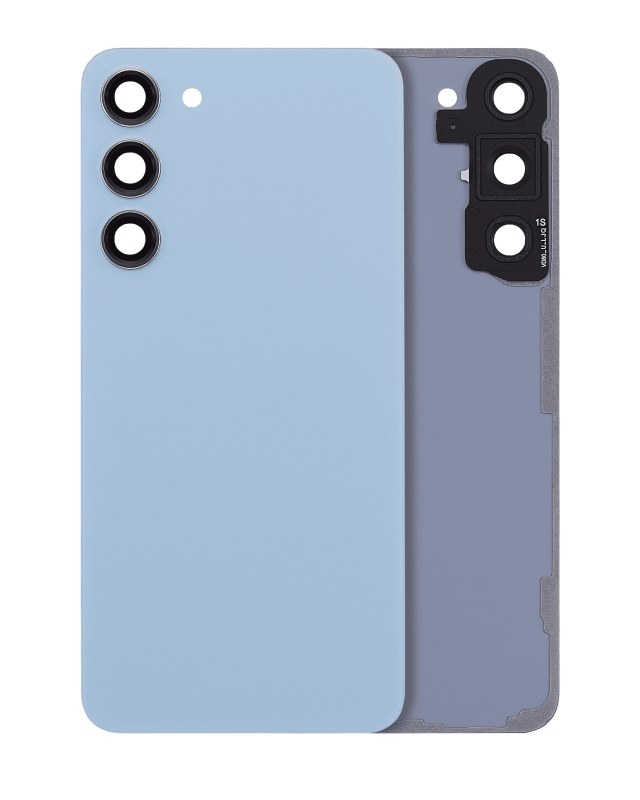 vetro cover posteriore con Vetro fotocamera per Samsung Galaxy S23 Plus 5G (No Logo) (Blu)