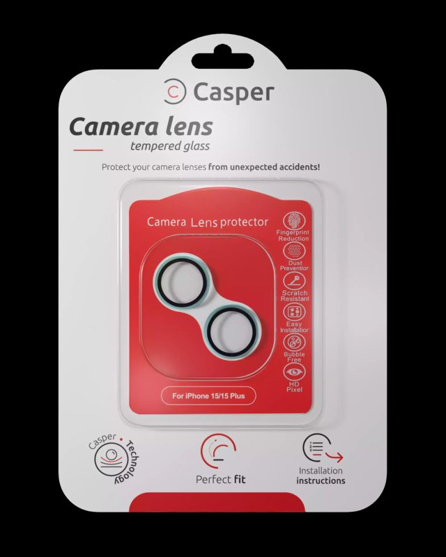 Vetro fotocamera Protector per iPhone 15 / 15 Plus (Blu) (Trasparente)