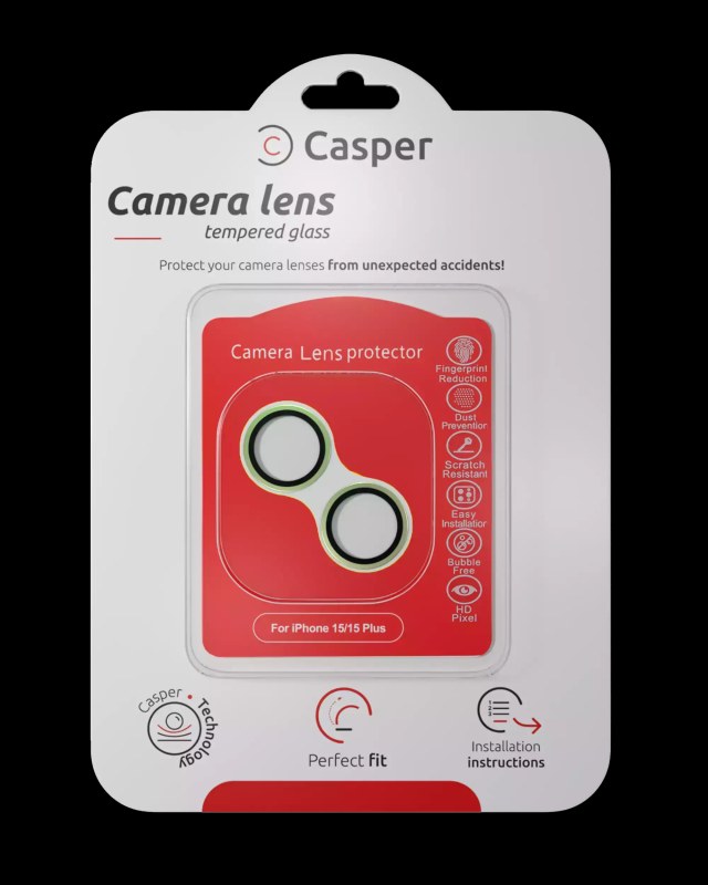 Vetro fotocamera Protector per iPhone 15 / 15 Plus (Verde) (Trasparente)