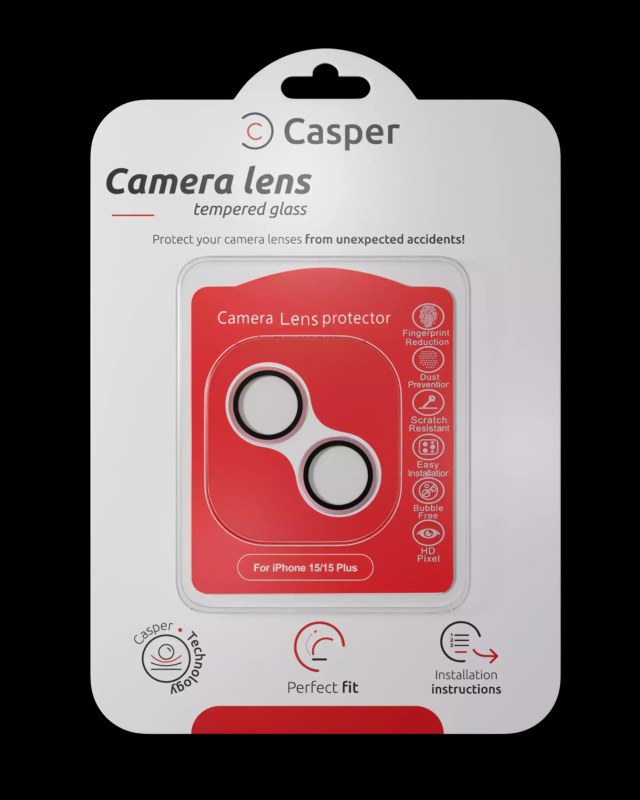 Vetro fotocamera Protector per iPhone 15 / 15 Plus (Rosa) (Trasparente)
