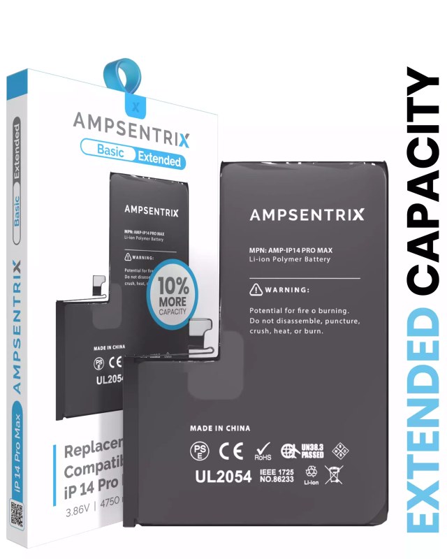 Extended Capacity Batteria di ricambio per iPhone 14 Pro Max