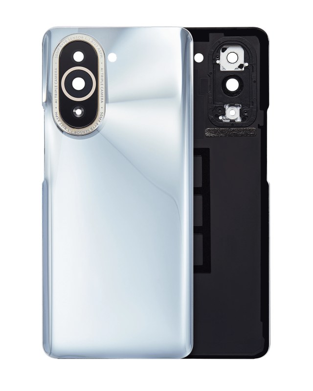 vetro cover posteriore con Vetro fotocamera per Huawei Nova 10 Pro (Argento)