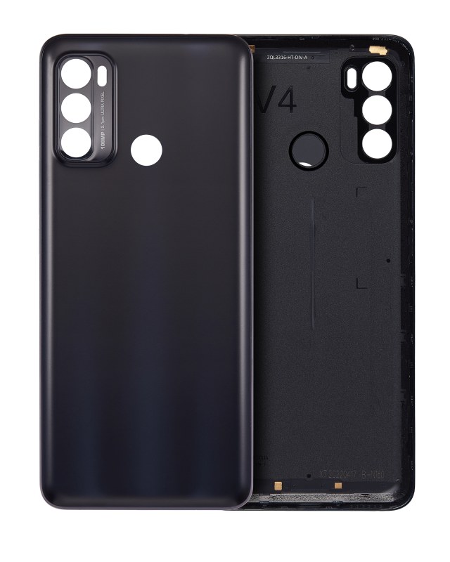 vetro cover posteriore per Motorola Moto G40 Fusion (XT2147-1 / 2021) (Nero)